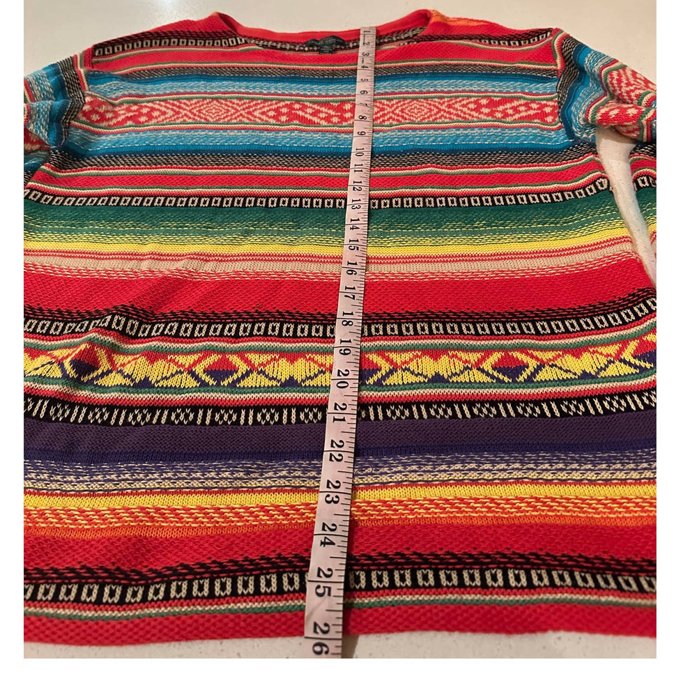 LRL Lauren Jean Co. Striped Southwestern Knit Sweater – Size XL - Picture 9 of 10